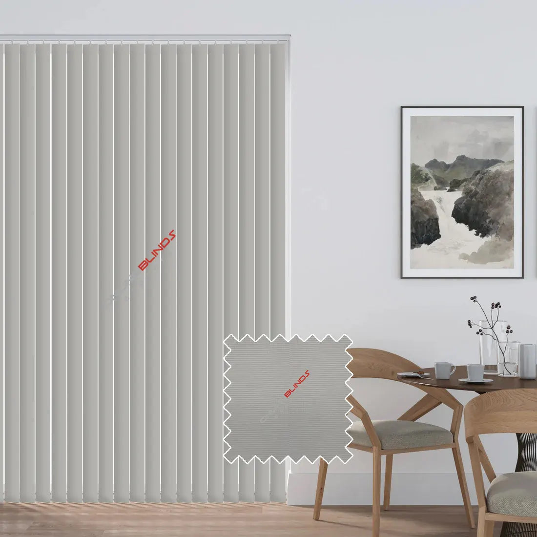 AQUALUSH IVORY - PVC Waterproof Blackout Vertical Blinds