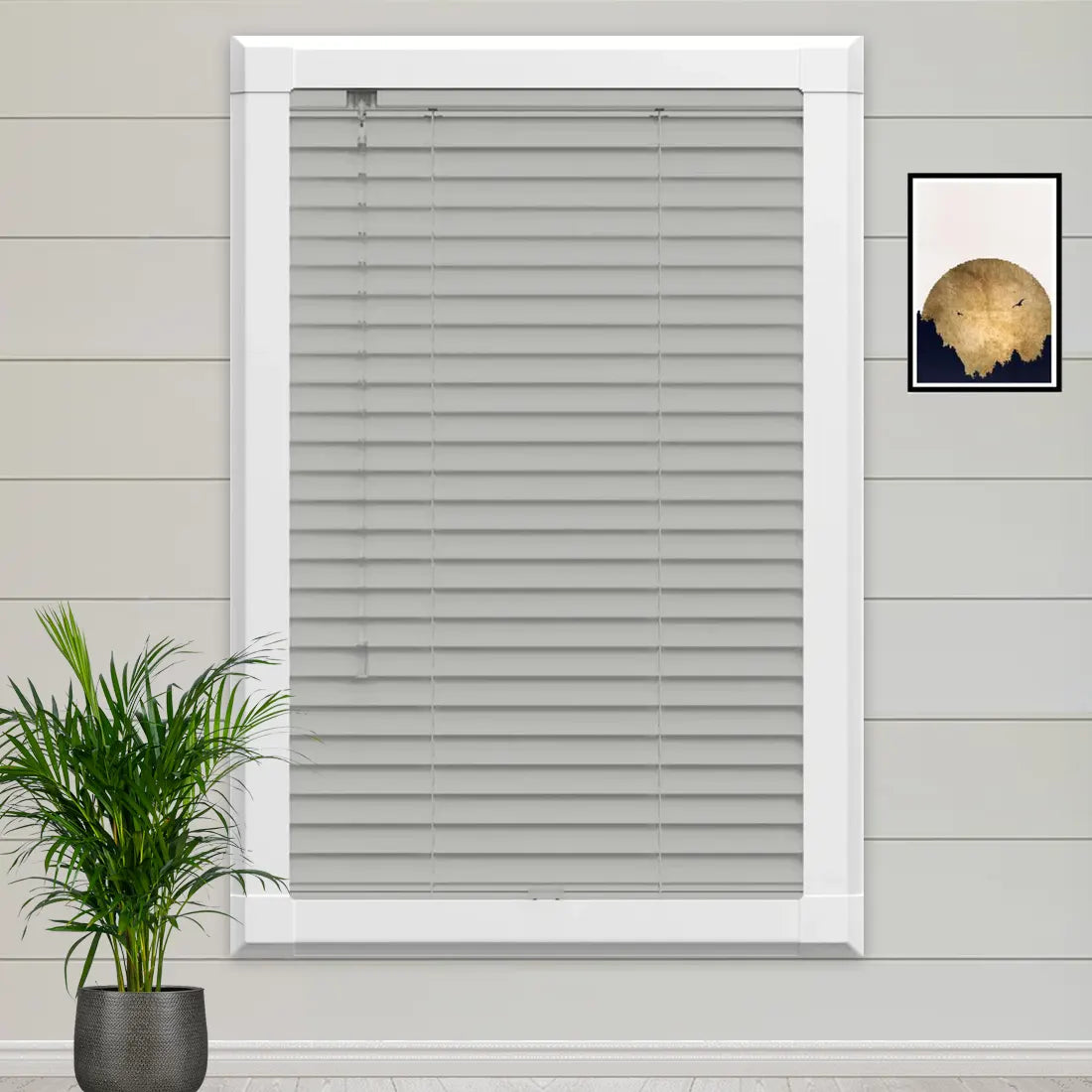Ash Grey Perfect Fit Wooden Blind - Online Blinds Express