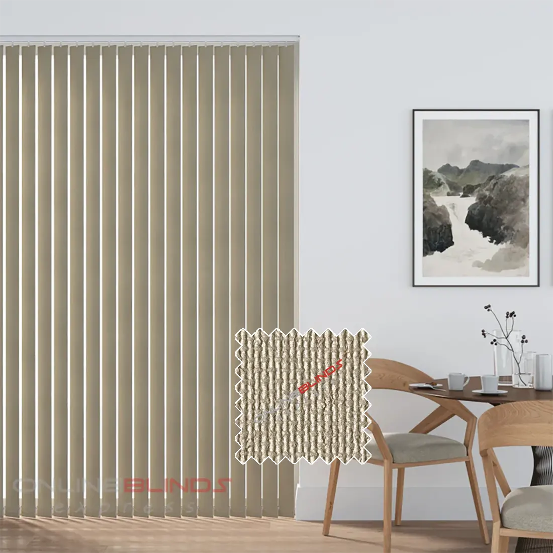 Cairo Beige - Blackout Vertical Blinds