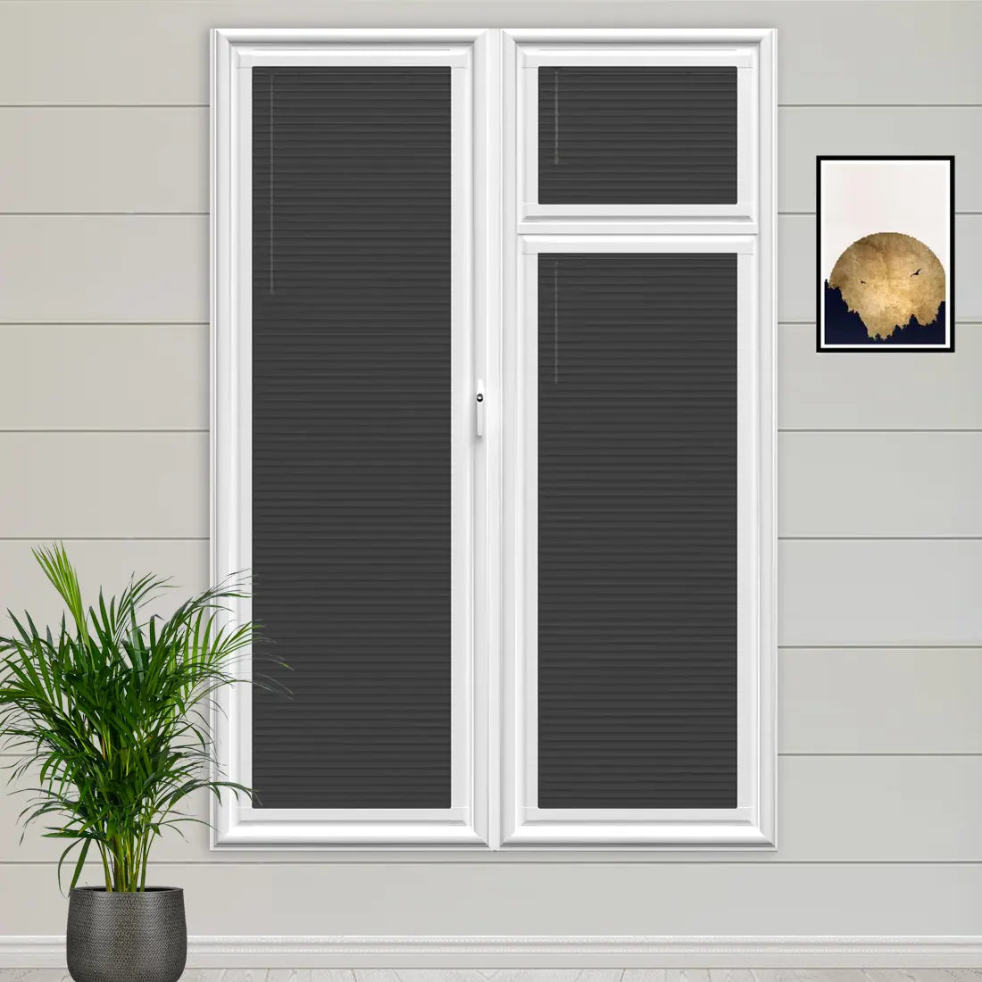 Carbon Black Perfect Fit Wooden blind