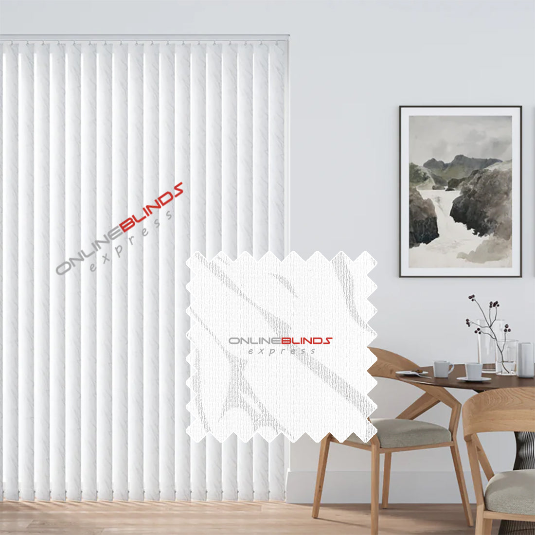 Fiesta White - PVC Waterproof Vertical Blinds