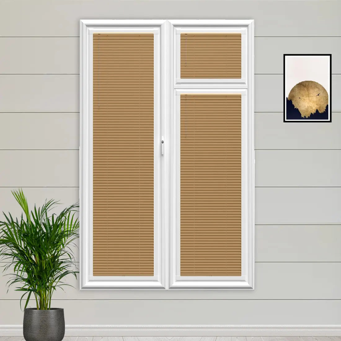 Honey Oak Perfect Fit Wooden blind - Online Blinds Express