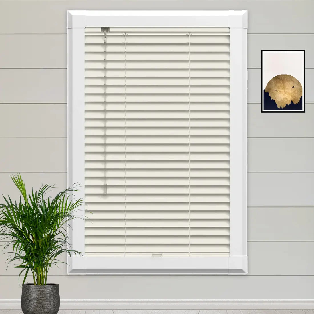 Mirren Cream Perfect Fit Wooden blind - Online Blinds Express