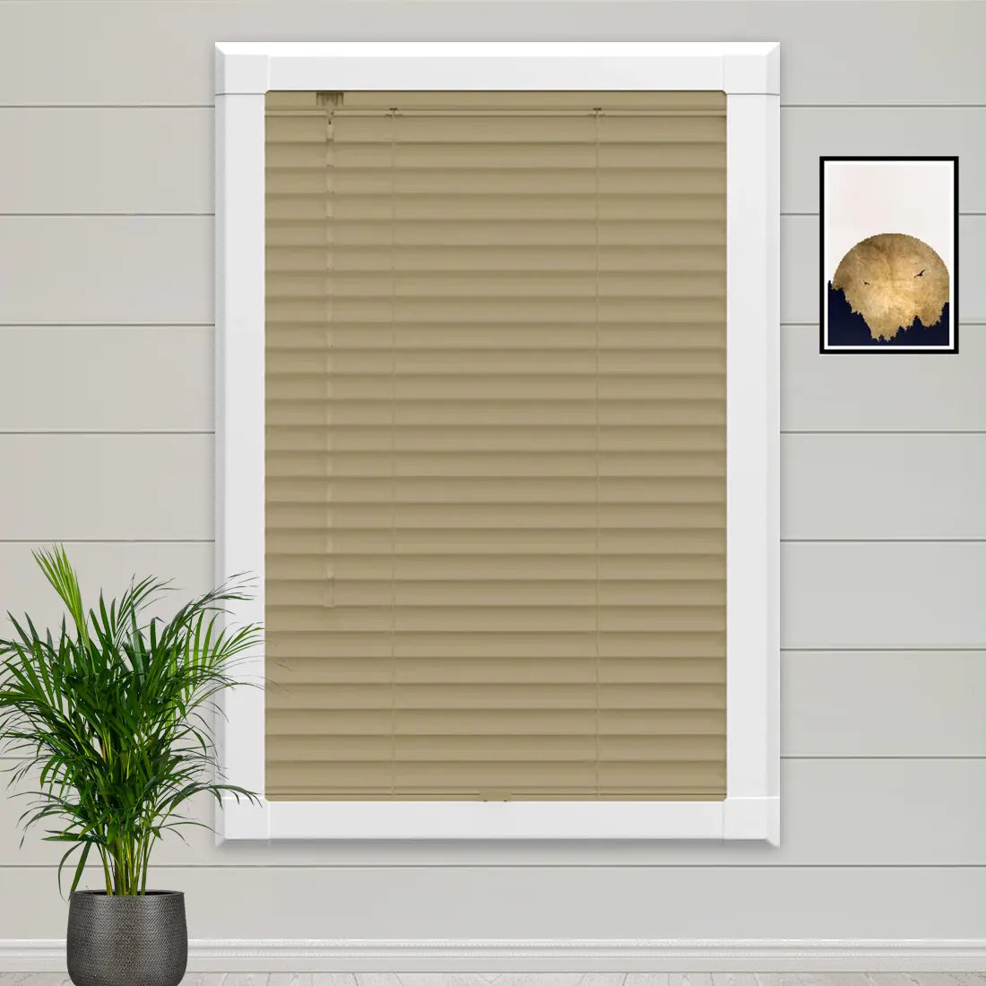 Natural Taupe Perfect Fit Metal Blind - Online Blinds Express