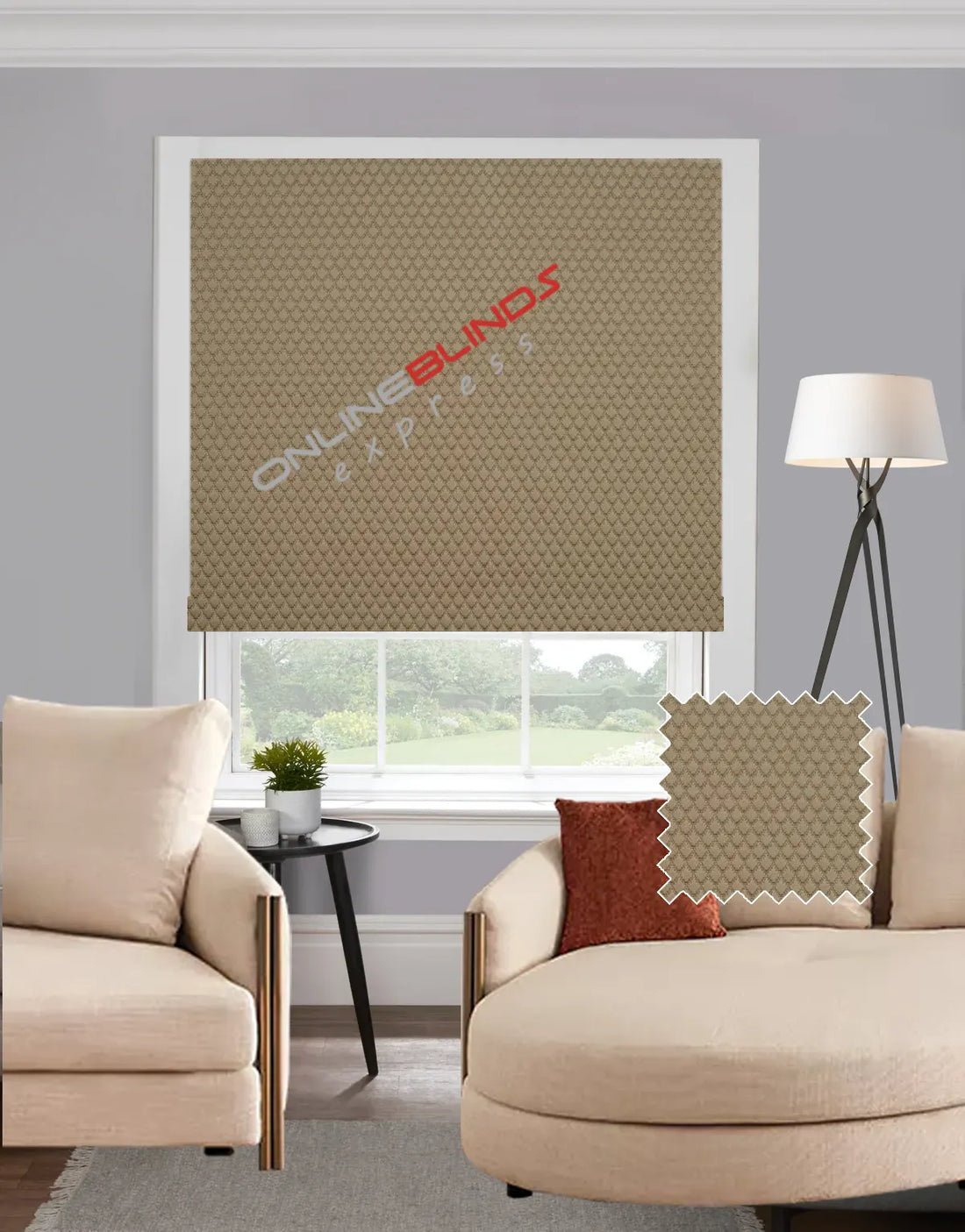 Nora Gold EB - Roman Blind - Online Blinds Express