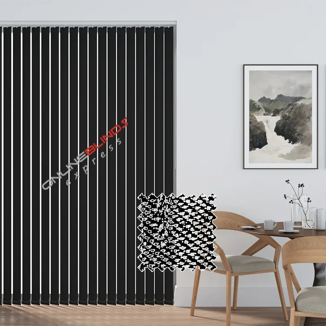 Oasis Black - Vertical Blinds