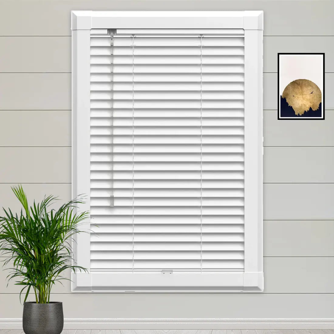 Pure White Perfect Fit Wooden blind - Online Blinds Express