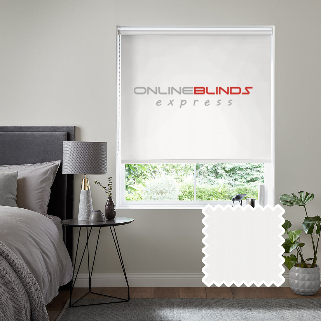 Iris B/O Ivory - QuickFit No Drill Roller Blinds - Online Blinds Express