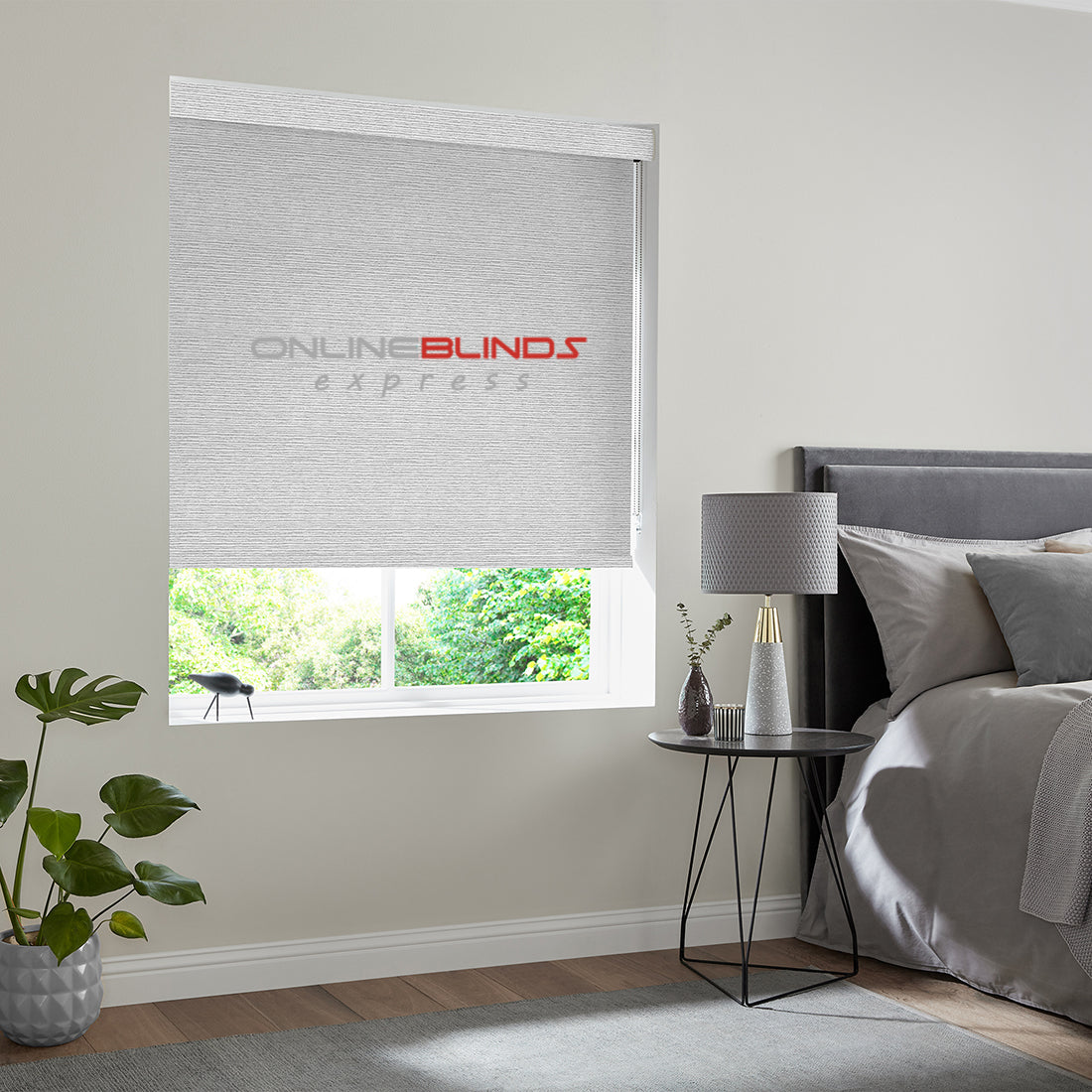 Wave B/O Grey - QuickFit No Drill Roller Blinds - Online Blinds Express