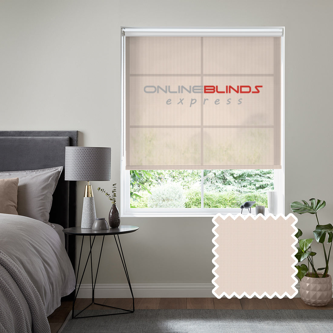 Azalea sheer Cream - QuickFit No Drill Roller Blinds - Online Blinds Express