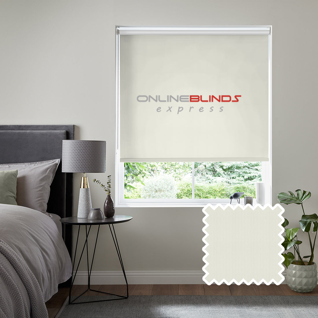 Wisteria B/O Cream - QuickFit No Drill Roller Blinds - Online Blinds Express