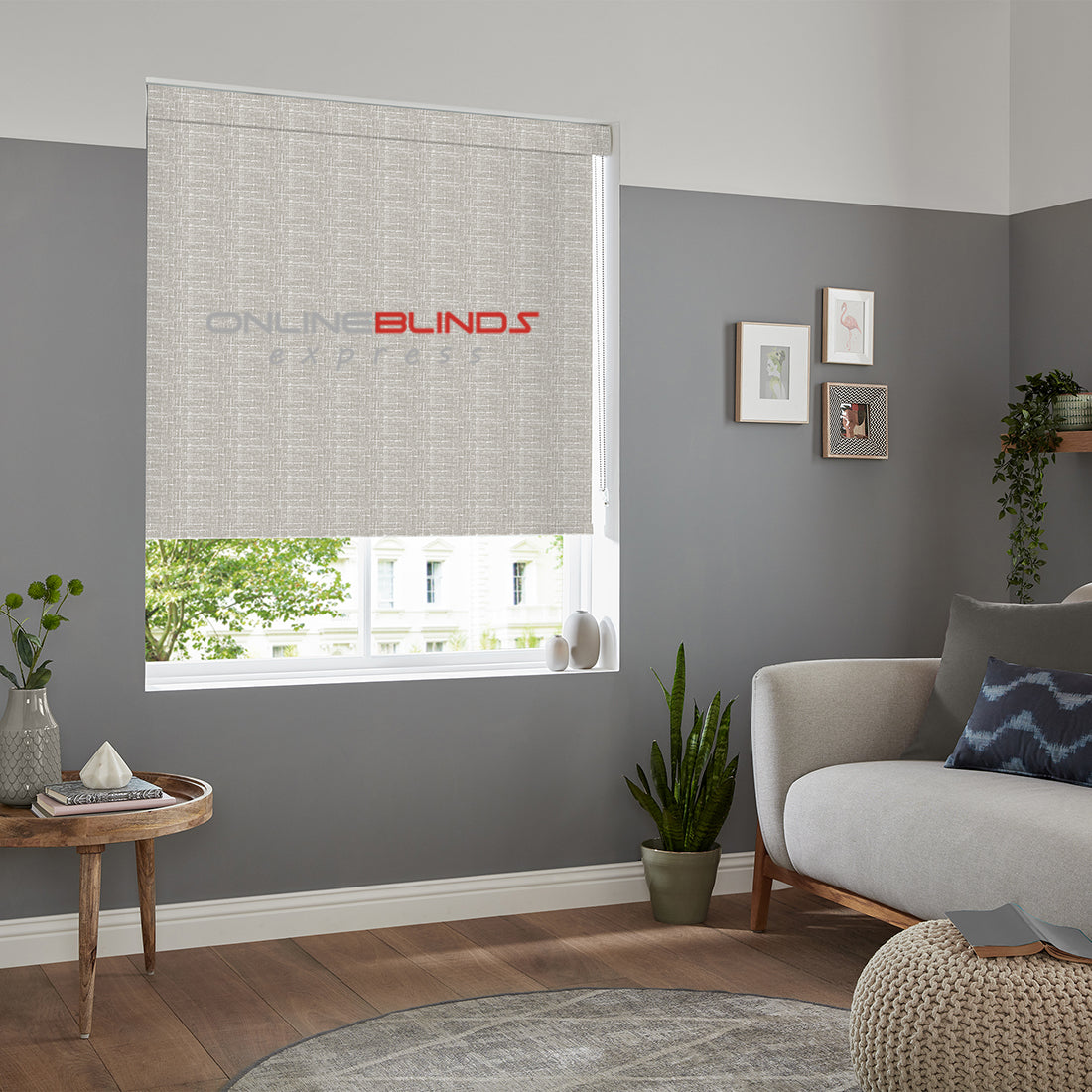 Verbena B/O Taupe - QuickFit No Drill Roller Blinds - Online Blinds Express