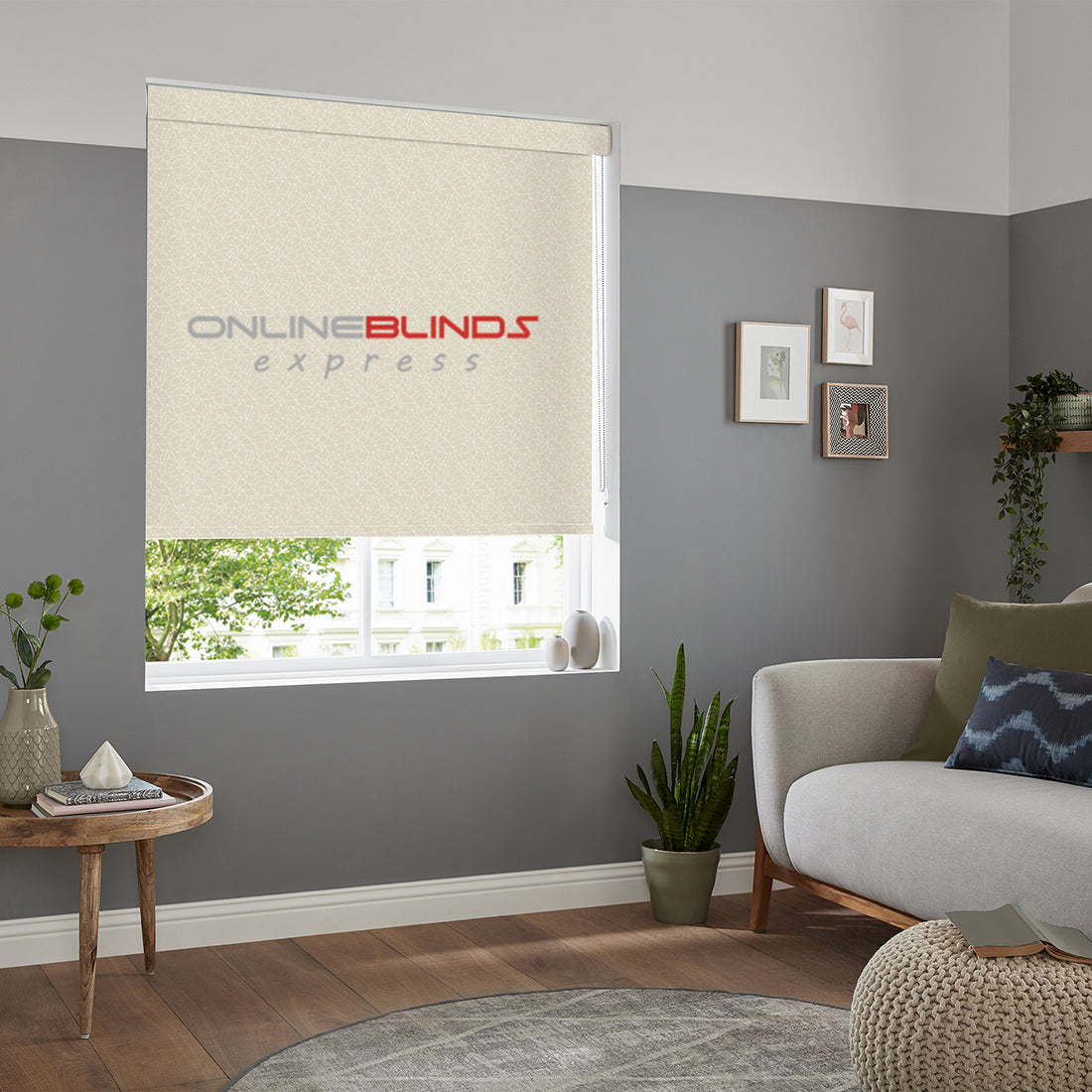 Zinnia B/O Cream - QuickFit No Drill Roller Blinds - Online Blinds Express
