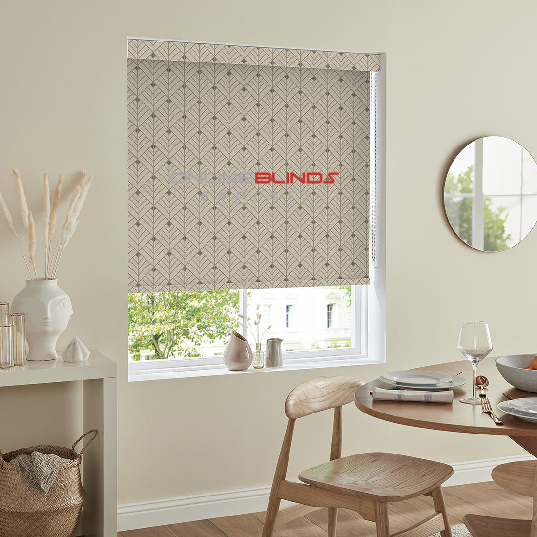 Yarrow B/O Taupe - QuickFit No Drill Roller Blinds - Online Blinds Express
