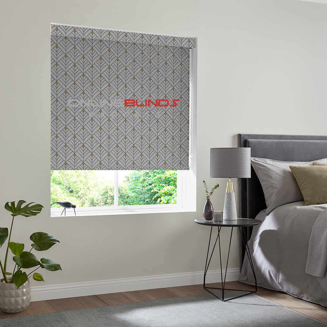 Yarrow B/O Grey - QuickFit No Drill Roller Blinds - Online Blinds Express