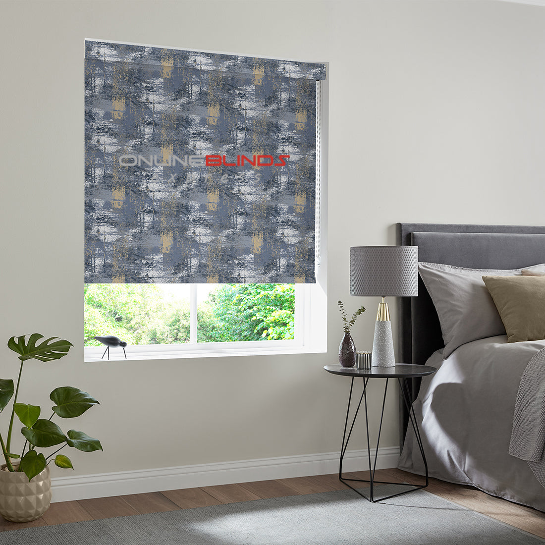 Adventure B/O Denim - QuickFit No Drill Roller Blinds - Online Blinds Express