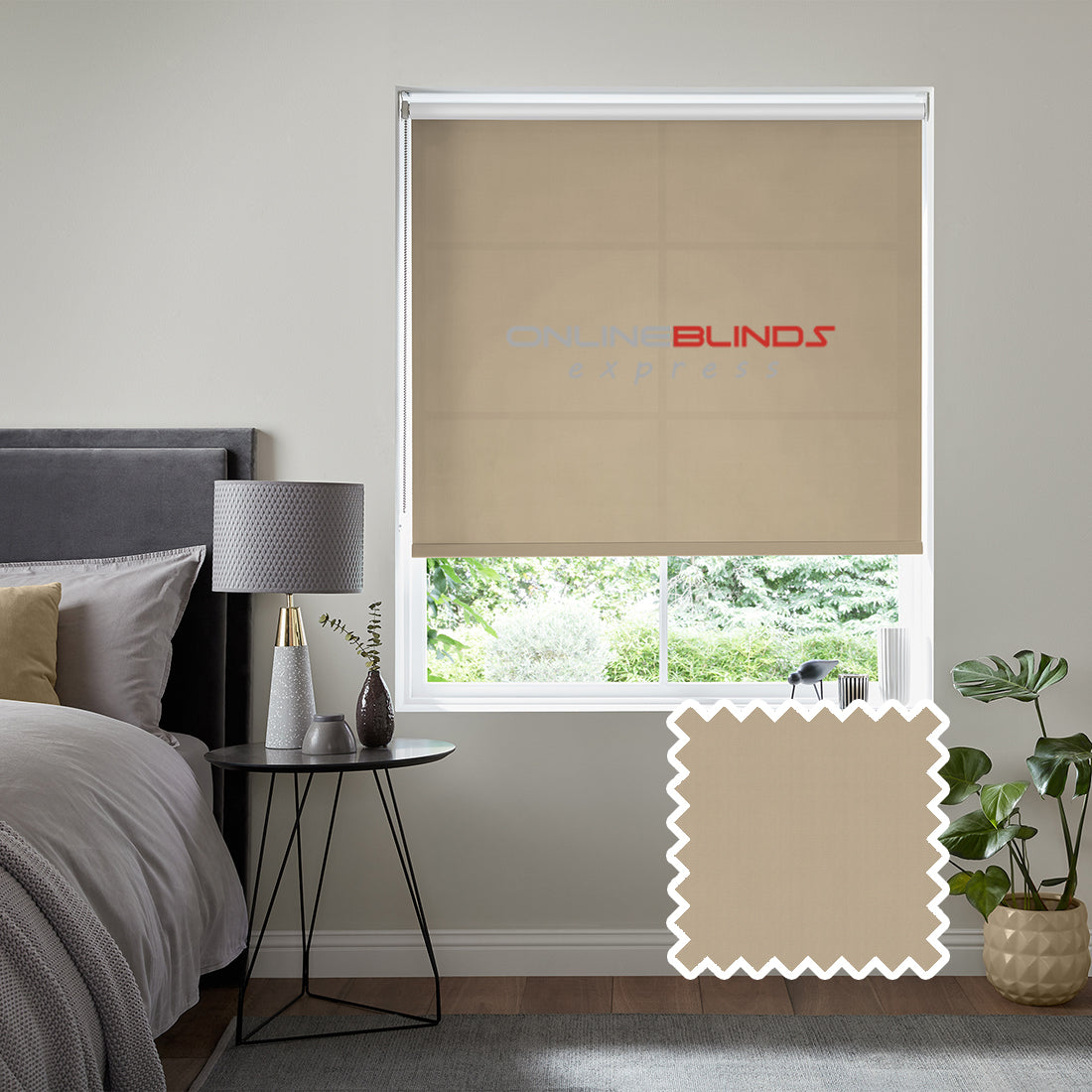 Freesia Beige - QuickFit No Drill Roller Blinds - Online Blinds Express