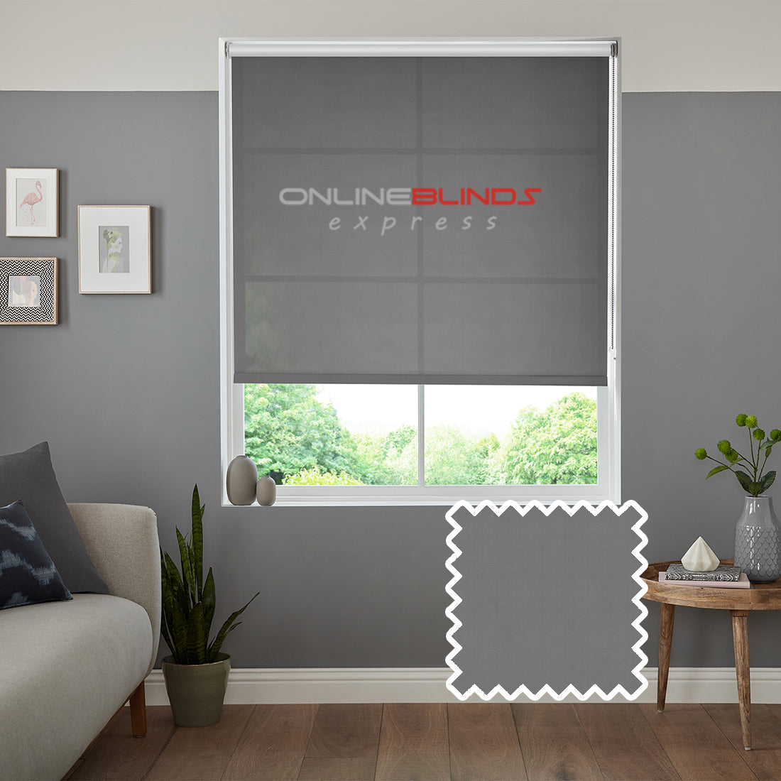 Freesia Silver - QuickFit No Drill Roller Blinds - Online Blinds Express