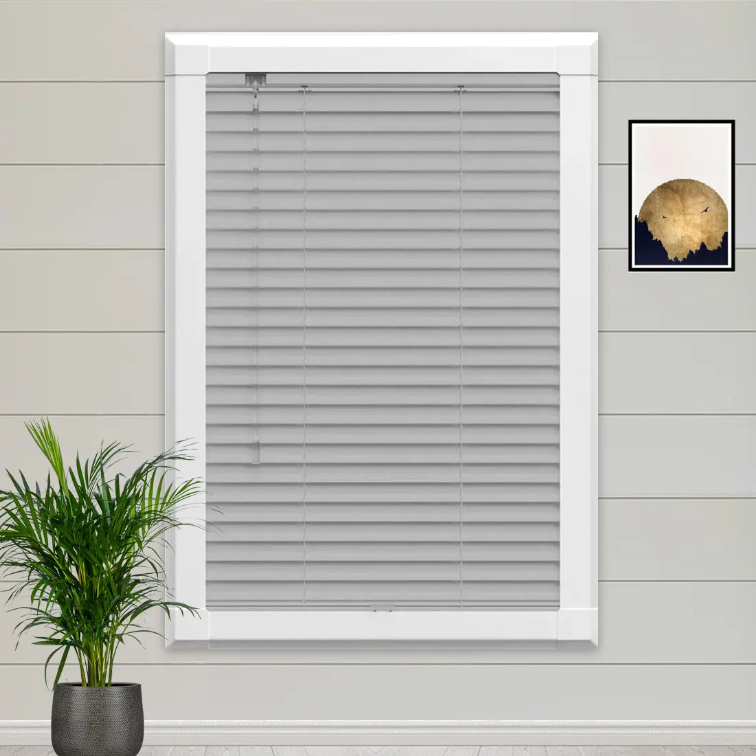 Shiny Silver Perfect Fit Metal Blind - Online Blinds Express