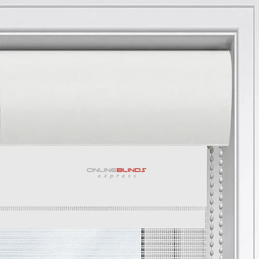 Soft Tracey White Motorised Day and Night Blind - Online Blinds Express