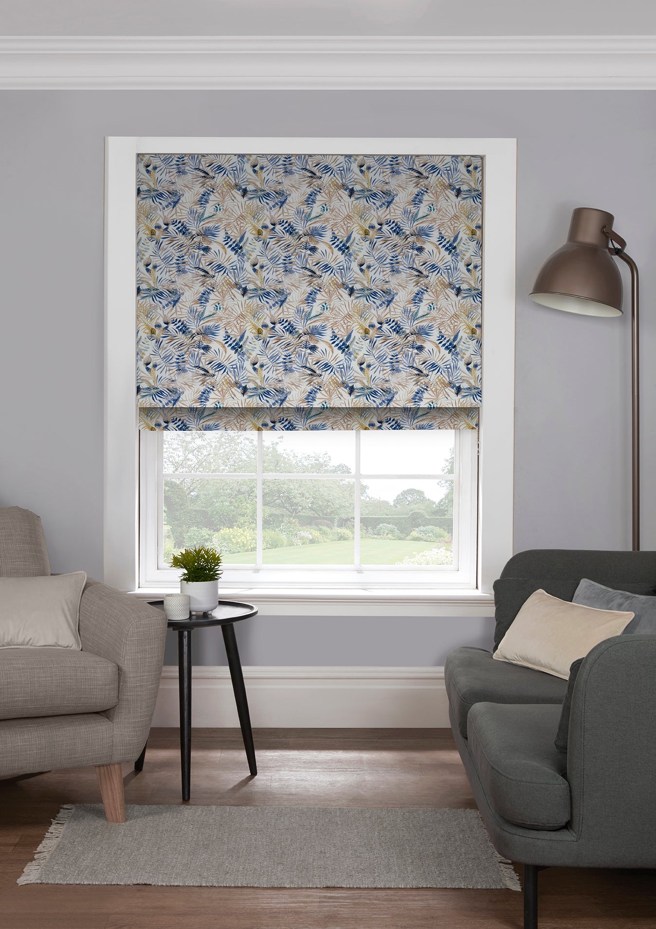 Tirana Blue EB - Roman Blind