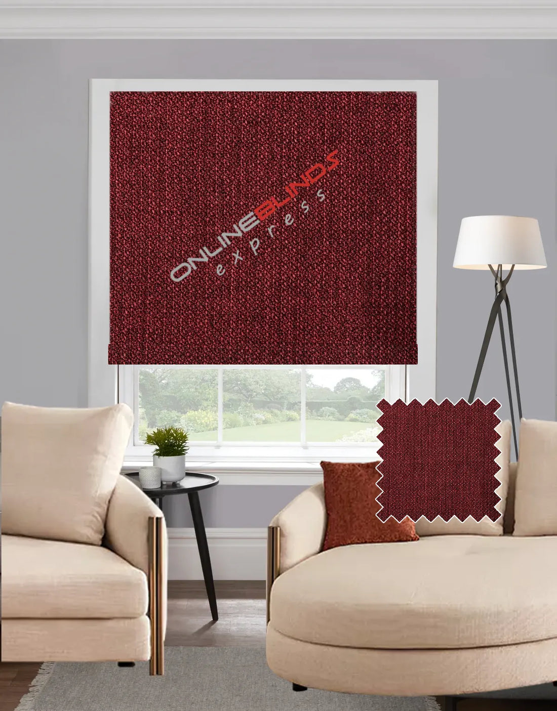 Adana Plum EB - Roman Blind - Online Blinds Express