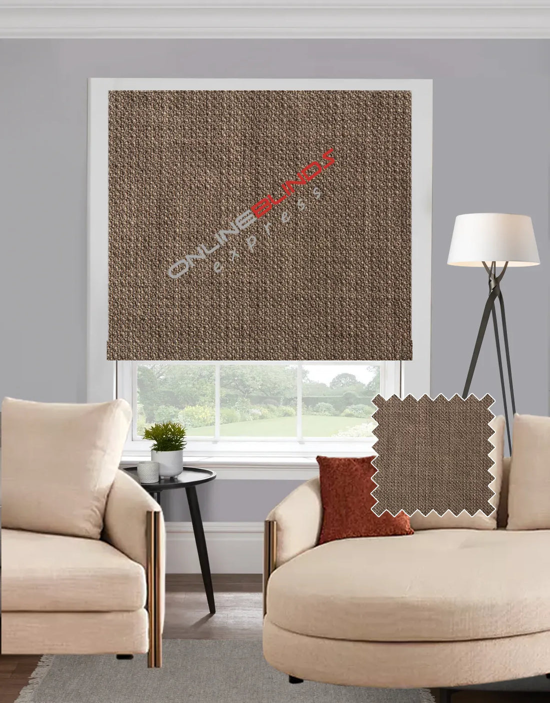 Adana Slate Grey EB - Roman Blind - Online Blinds Express