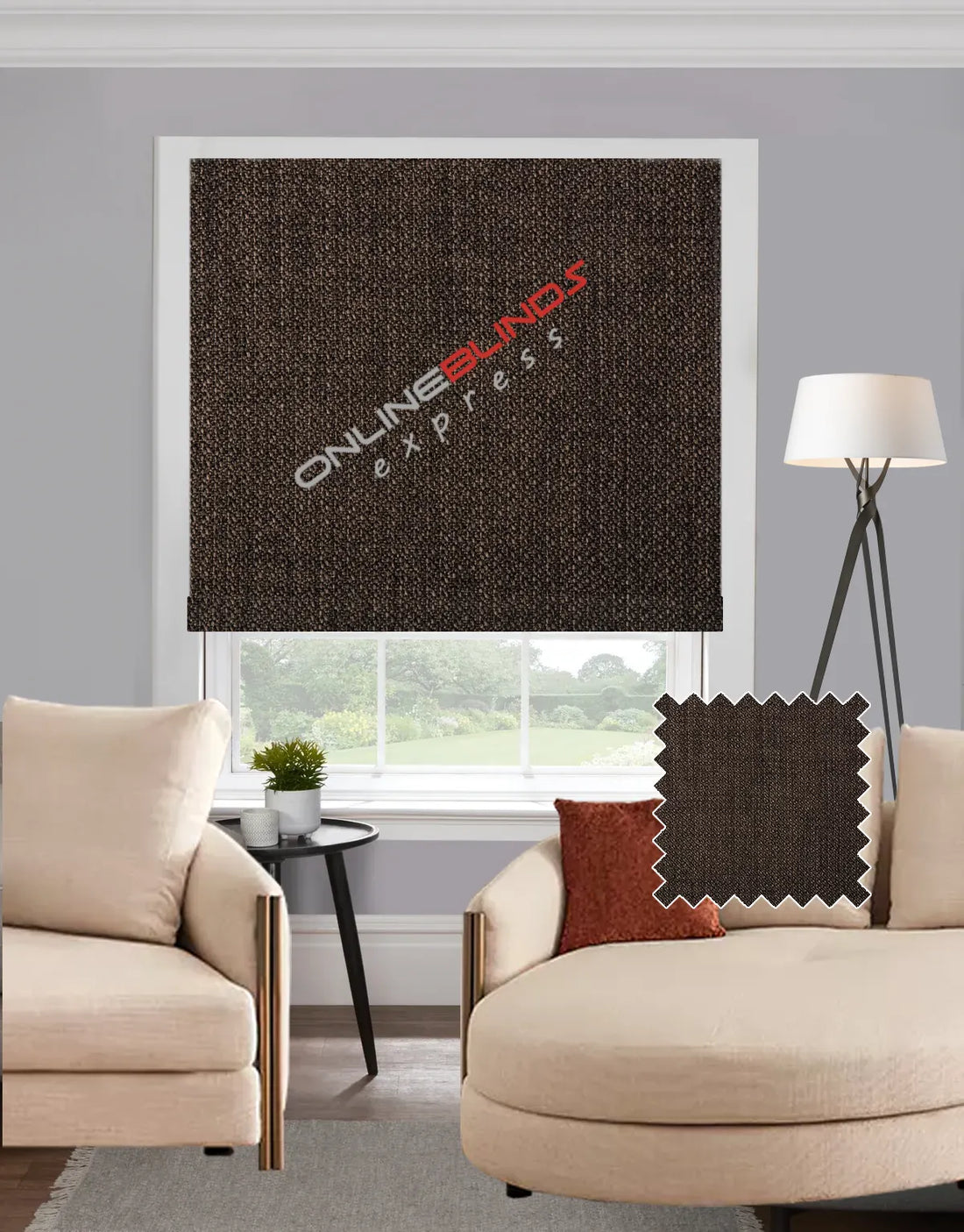 Adana Truffle EB - Roman Blind - Online Blinds Express