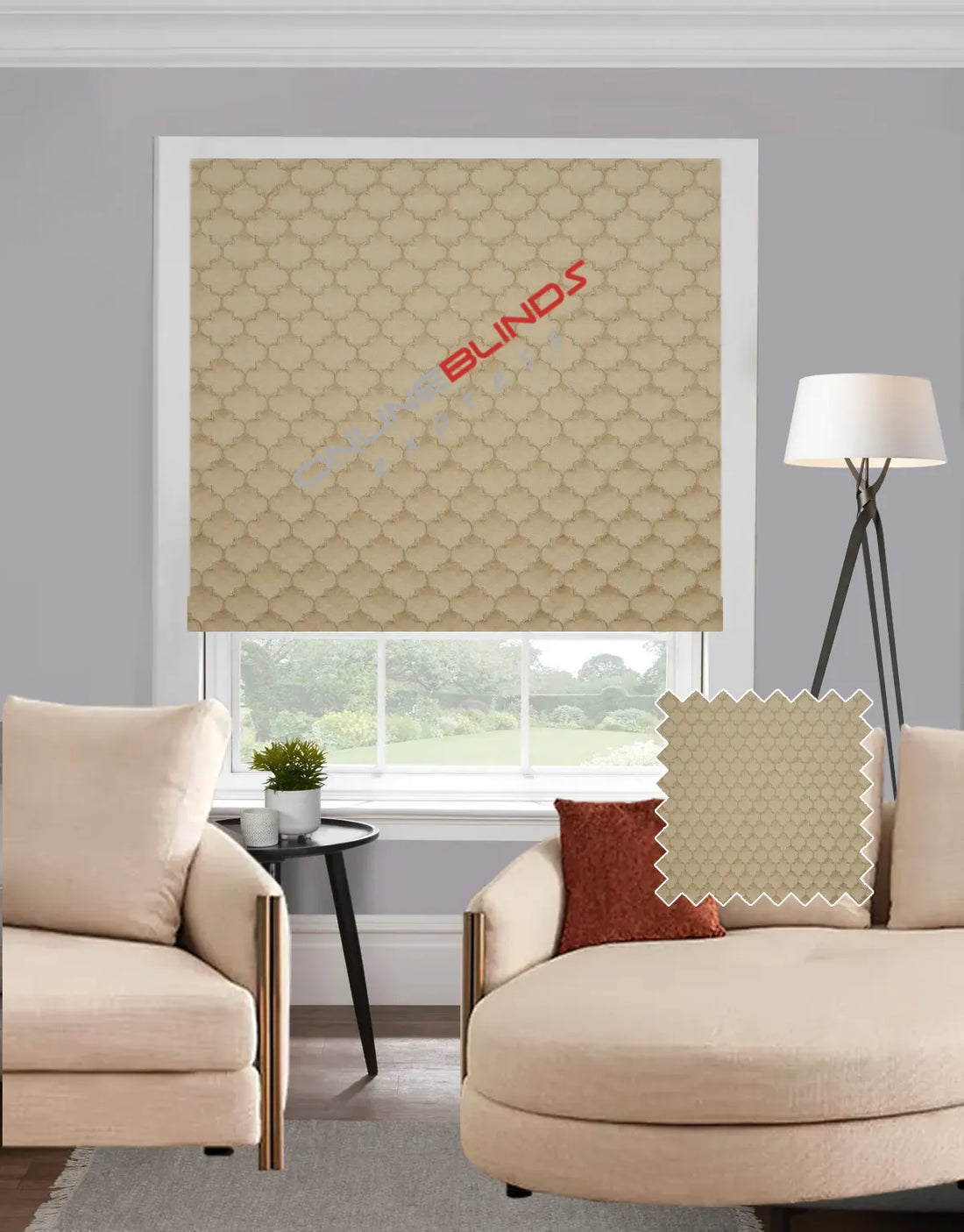 Alhambra Sandstone EB - Roman Blind - Online Blinds Express