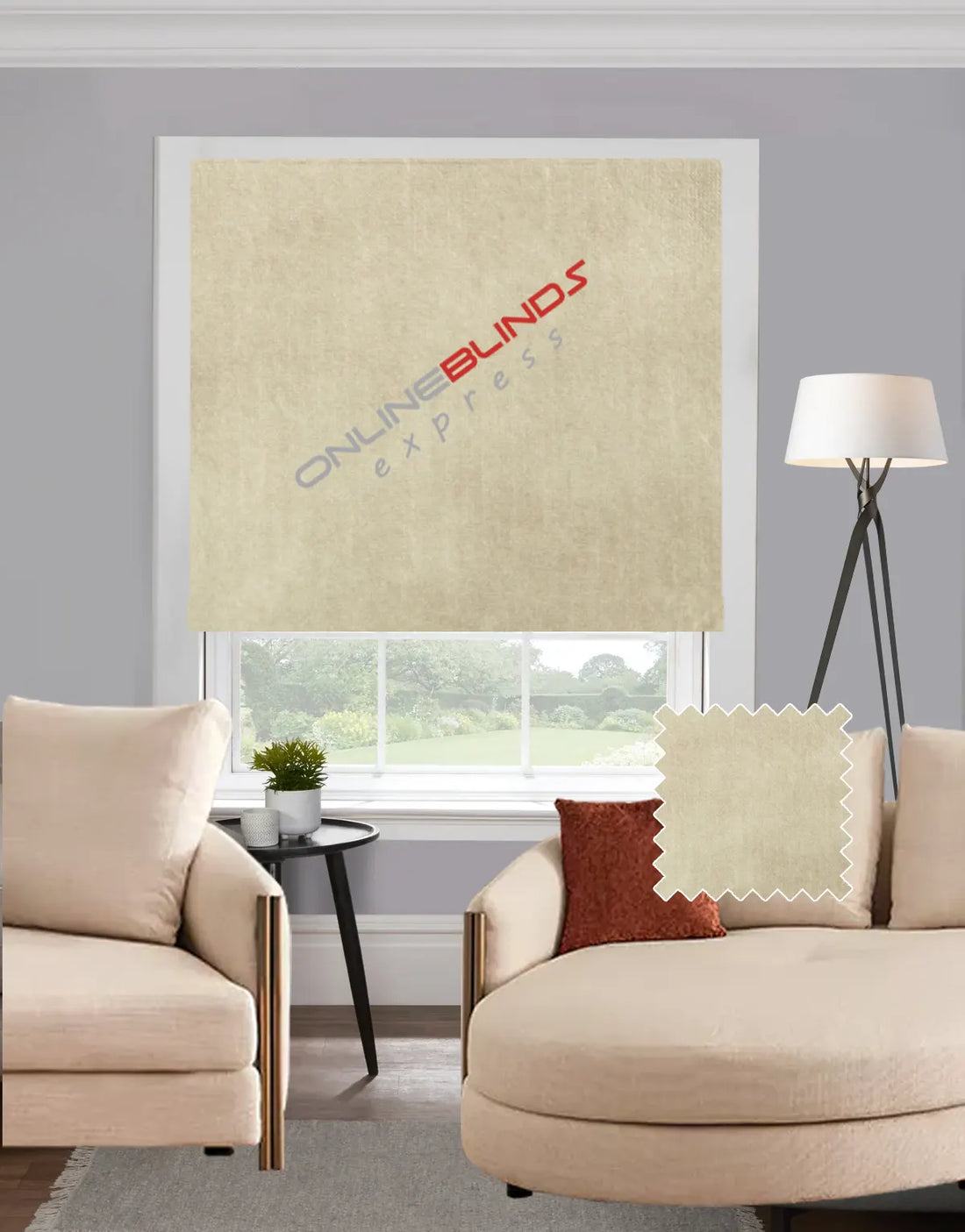 Ankara Almond EB - Roman Blind - Online Blinds Express