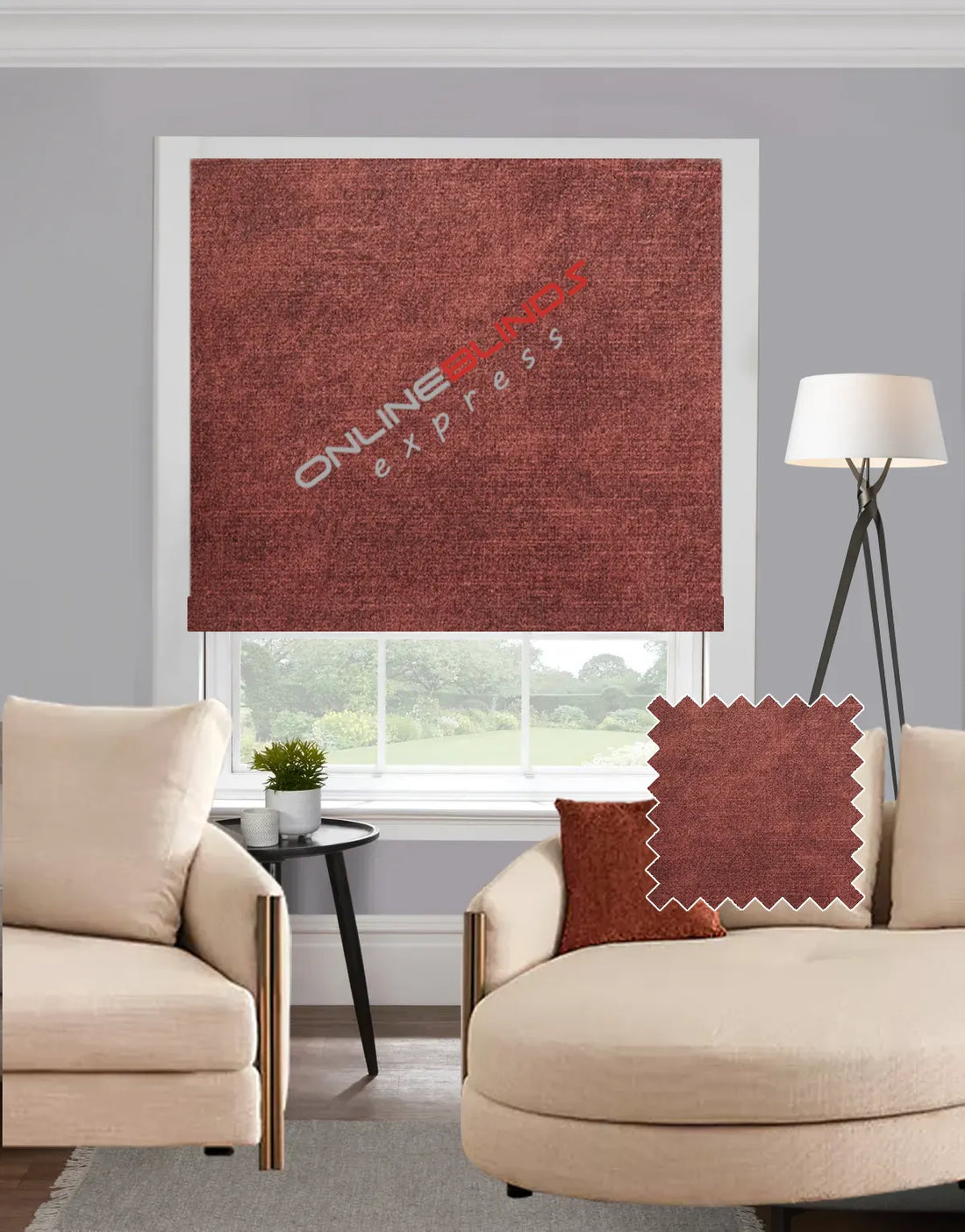 Ankara Ox EB - Blood - Roman Blind - Online Blinds Express