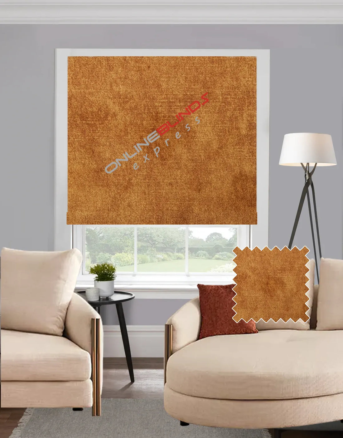 Ankara Tumeric EB - Roman Blind - Online Blinds Express