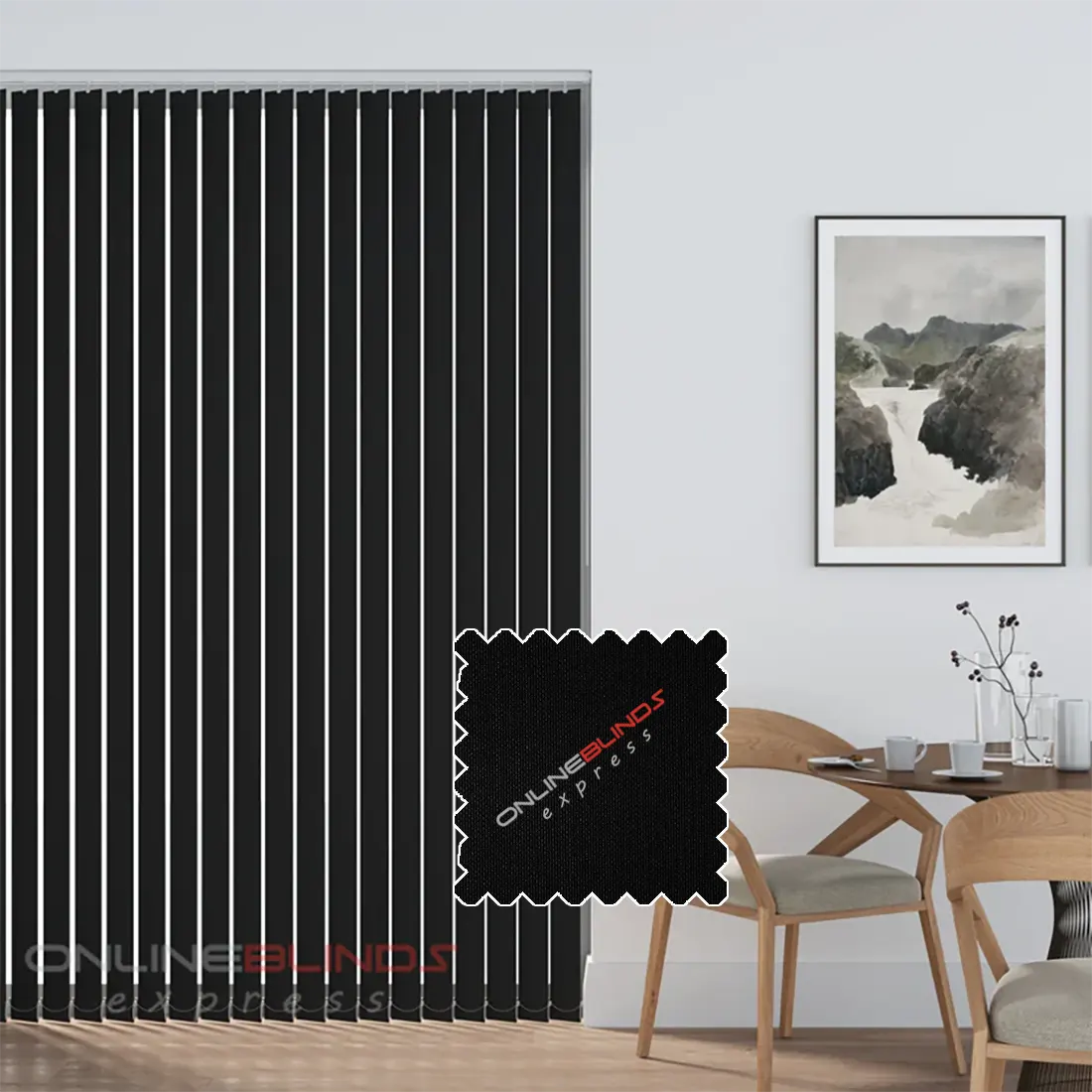 Aqualush Black PVC Waterproof Replacement Slats - Online Blinds Express