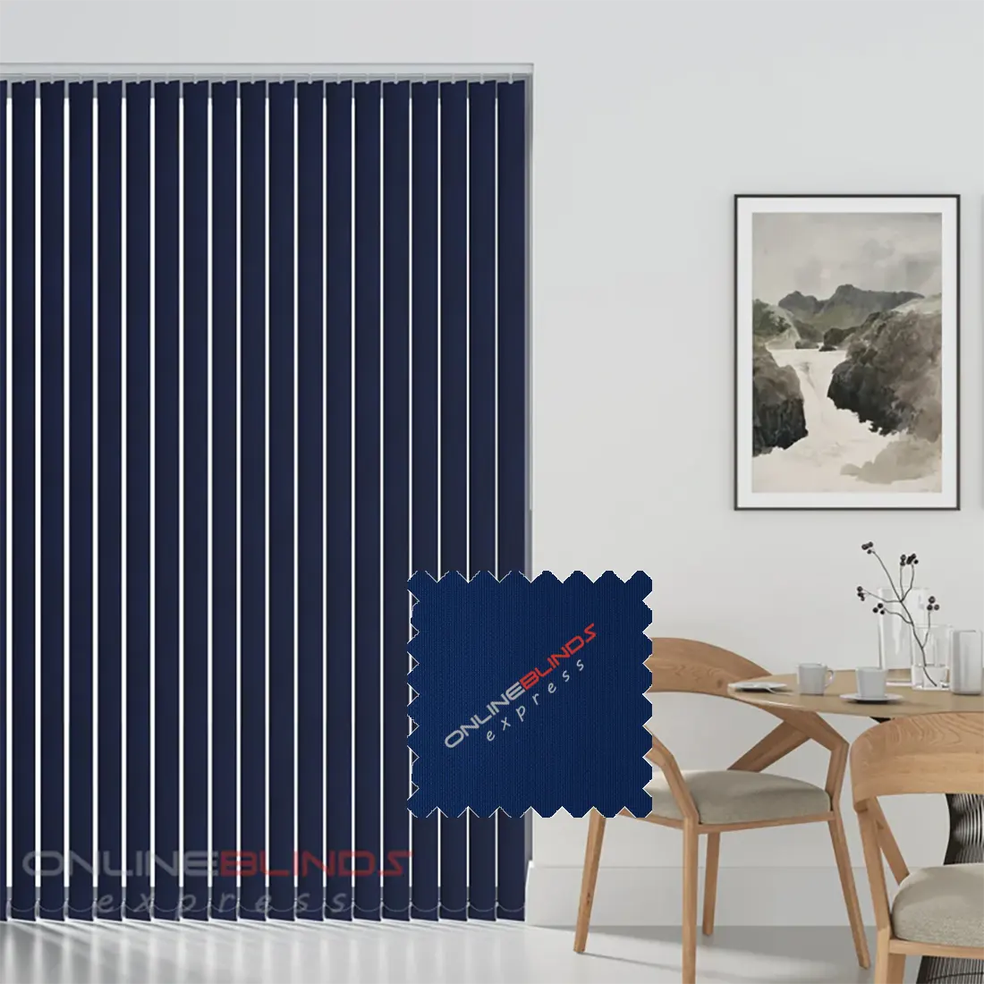 Aqualush Navy Blue PVC Waterproof Replacement Slats - Online Blinds Express