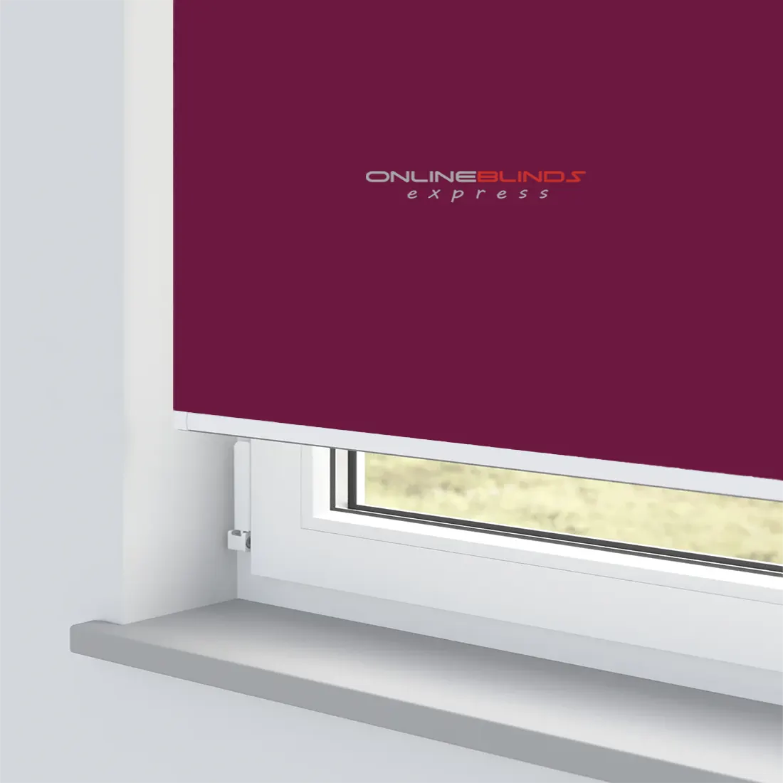 AQUALUSH RED MOTORISED ROLLER BLIND - Online Blinds Express