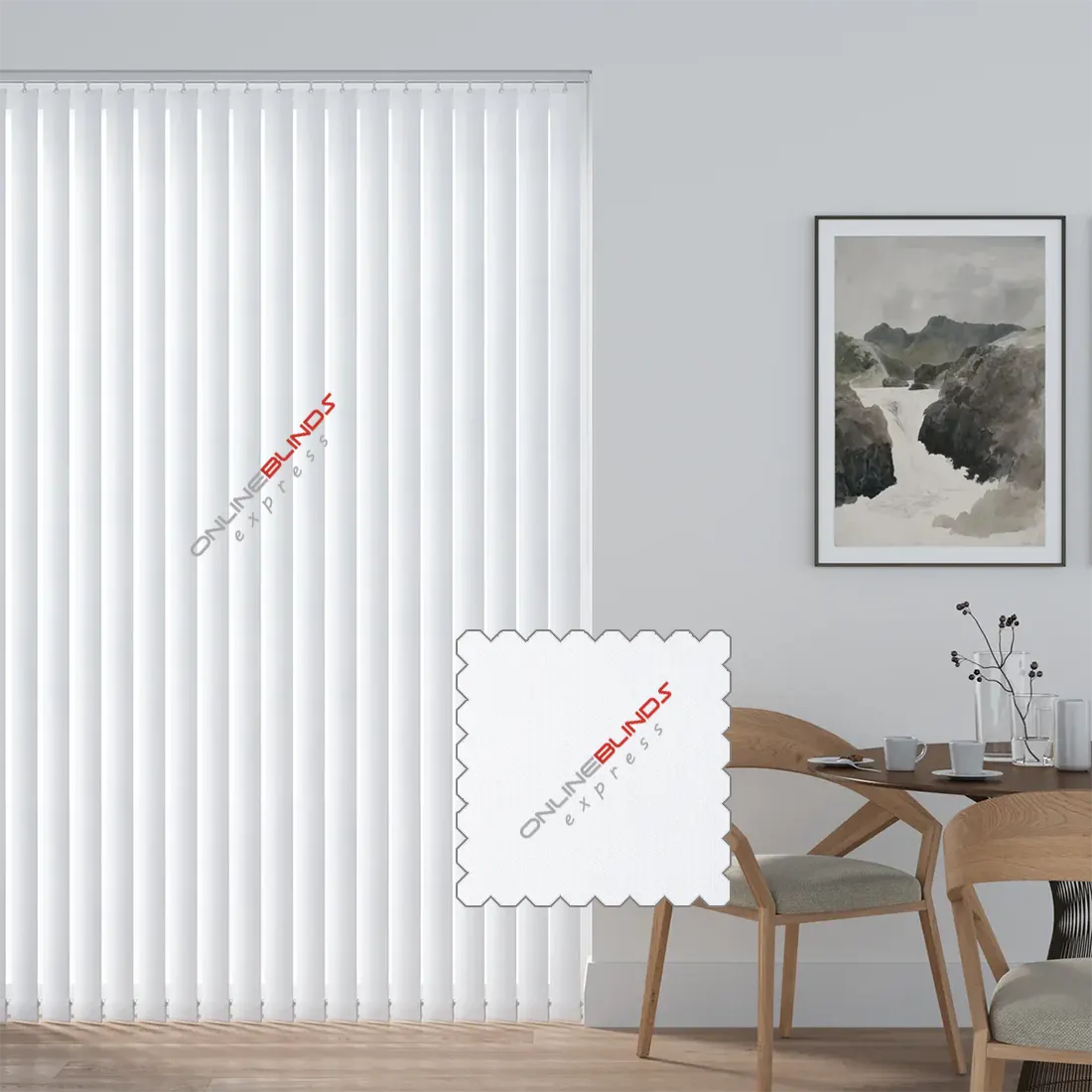 Aqualush White - PVC Waterproof Blackout Vertical Blinds