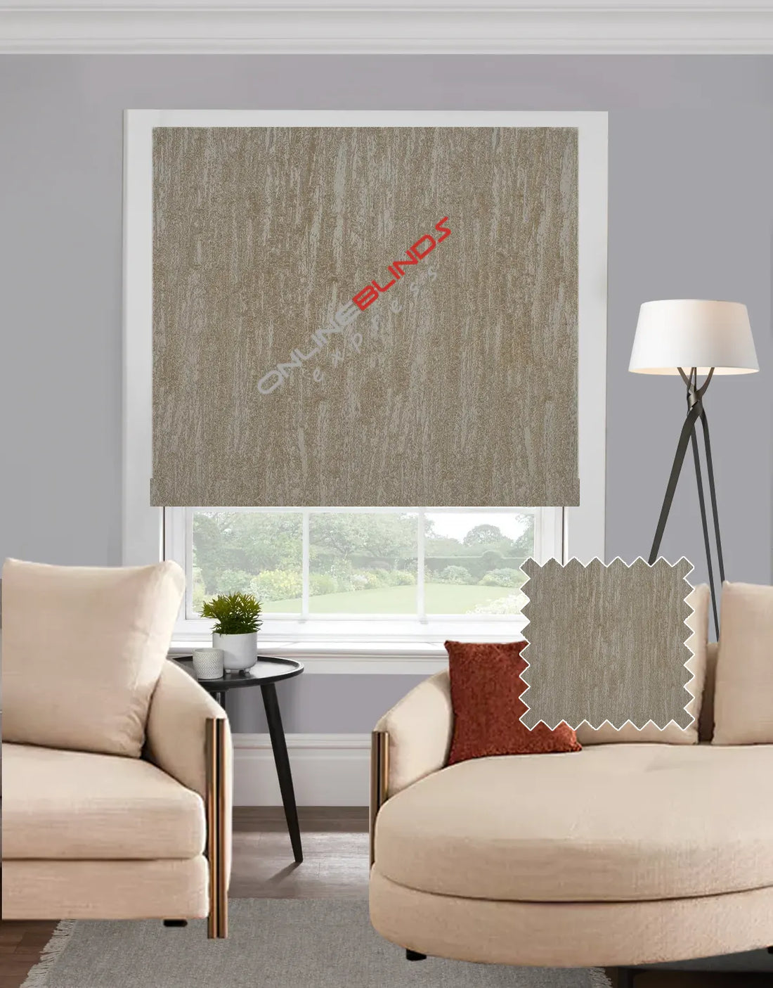 Bali Taupe EB - Roman Blind - Online Blinds Express