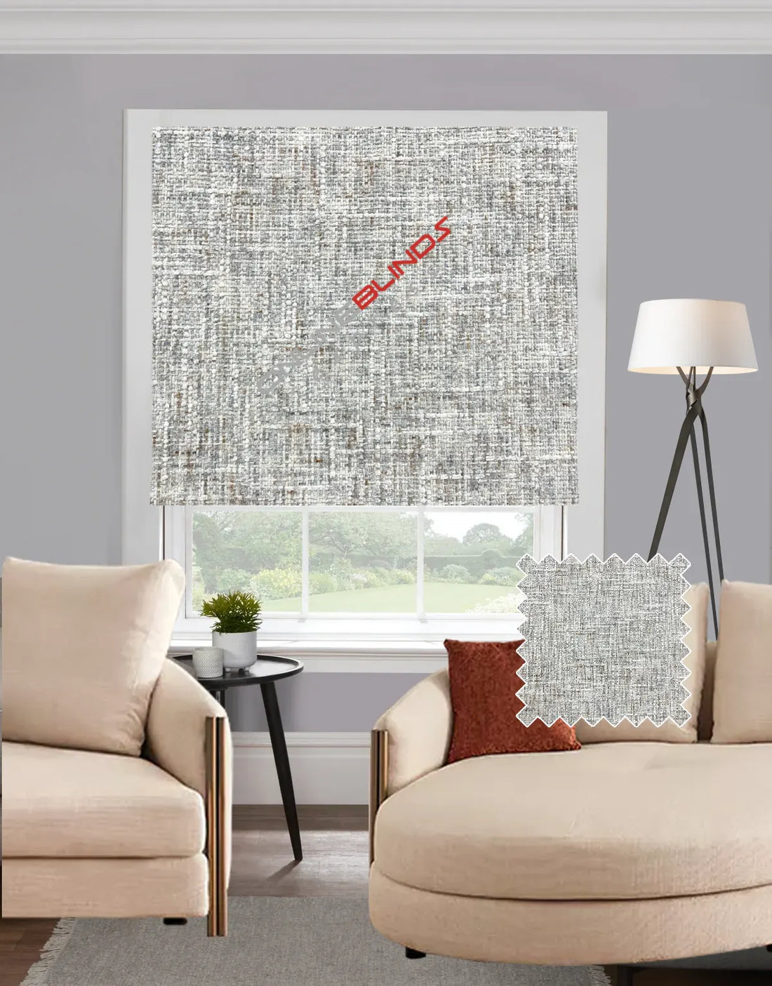 Boucle Frost EB - Roman Blind - Online Blinds Express