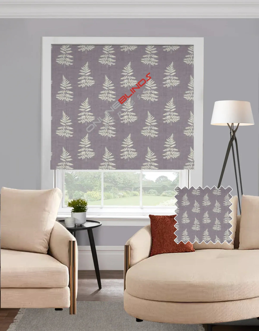 Bracken Heather EB - Roman Blind - Online Blinds Express