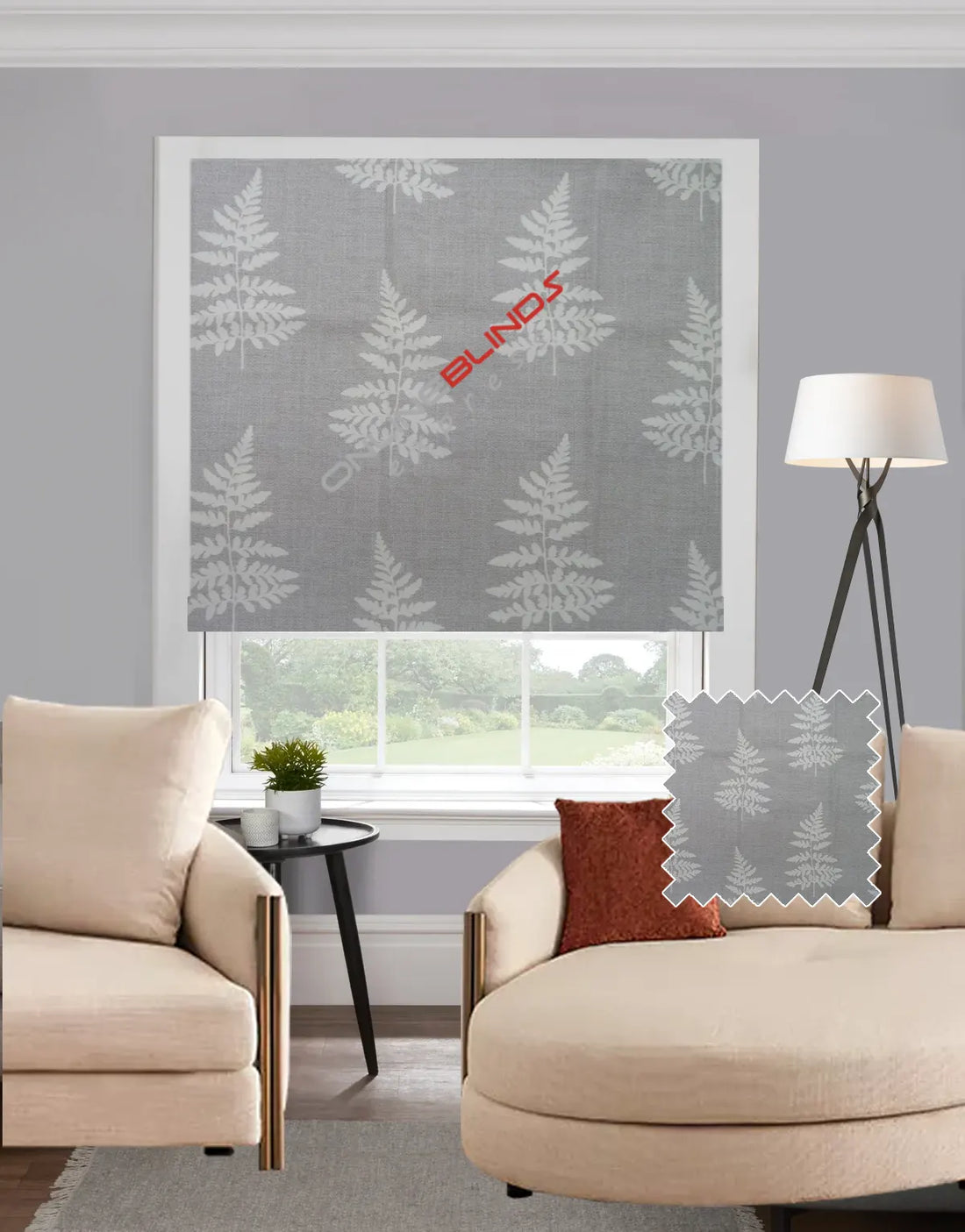 Bracken Silver EB - Roman Blind