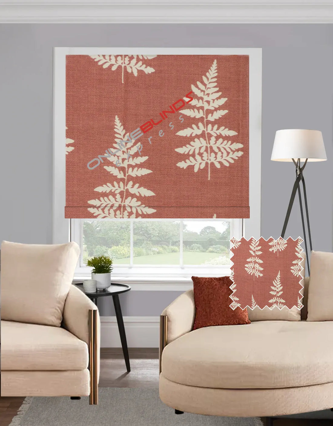 Bracken Terracotta EB - Roman Blind - Online Blinds Express
