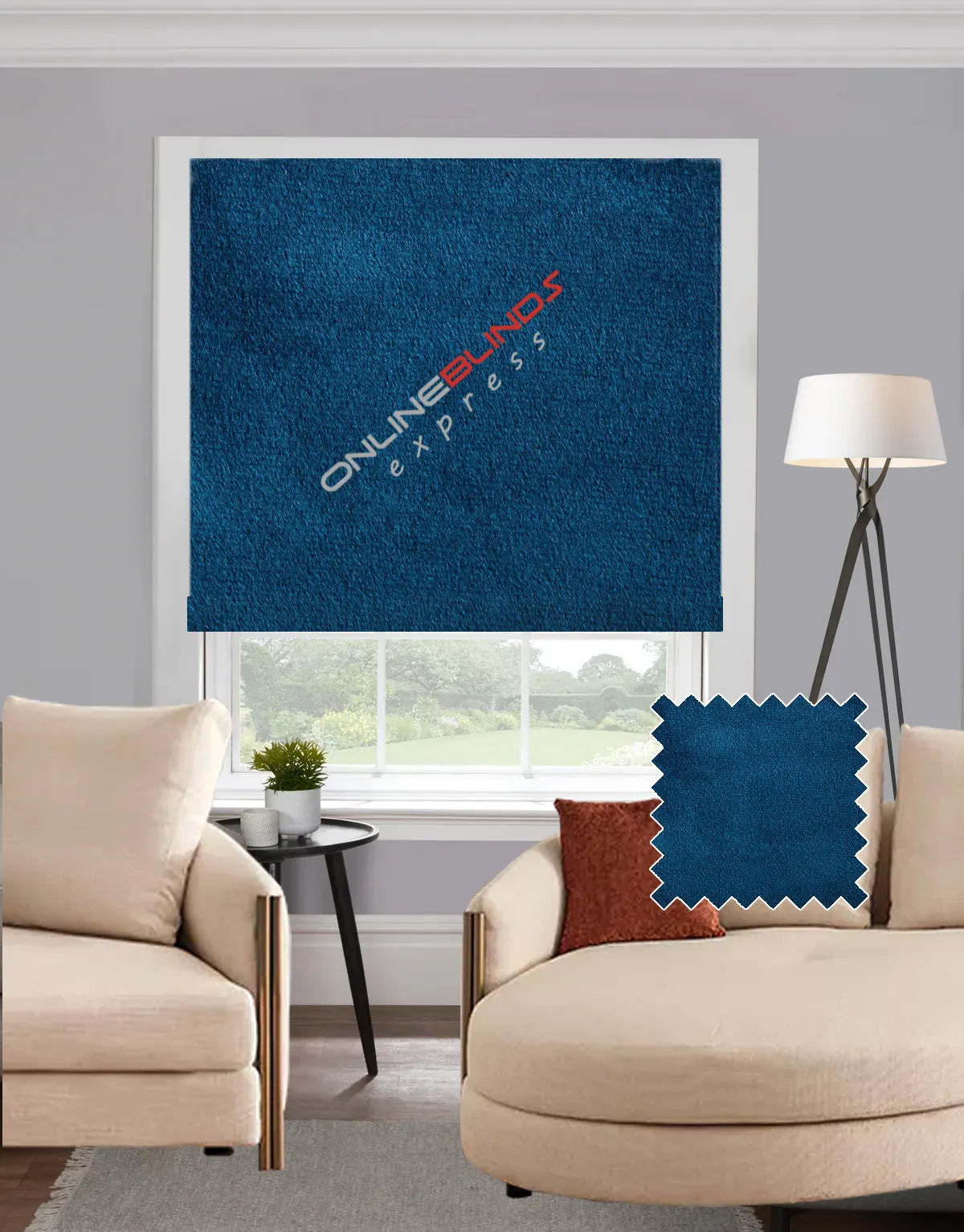 Bursa Blue EB - Roman Blind