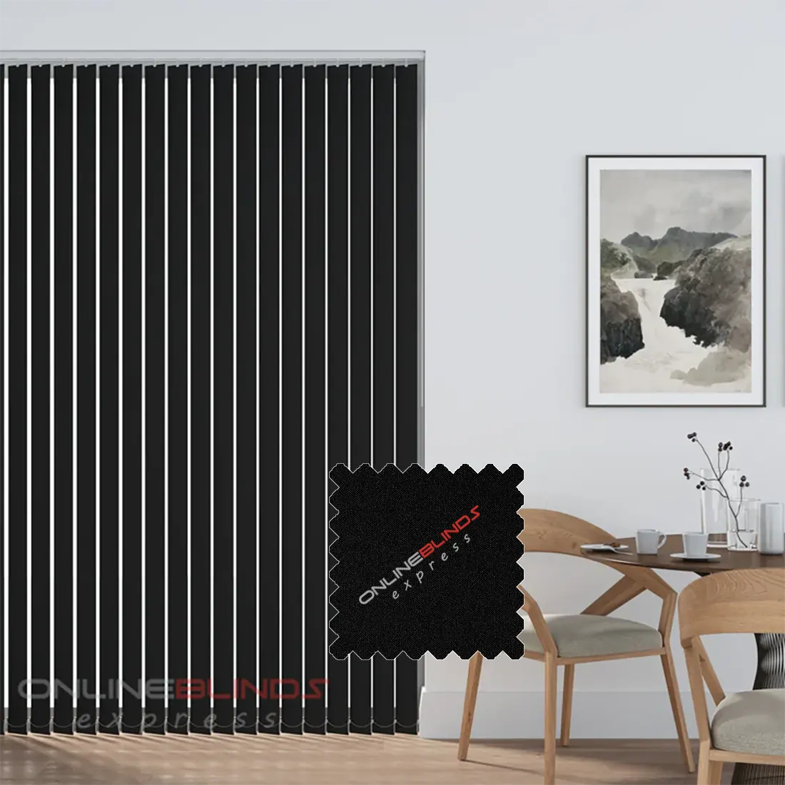 Cairo Black - Blackout Replacement Slats - Online Blinds Express