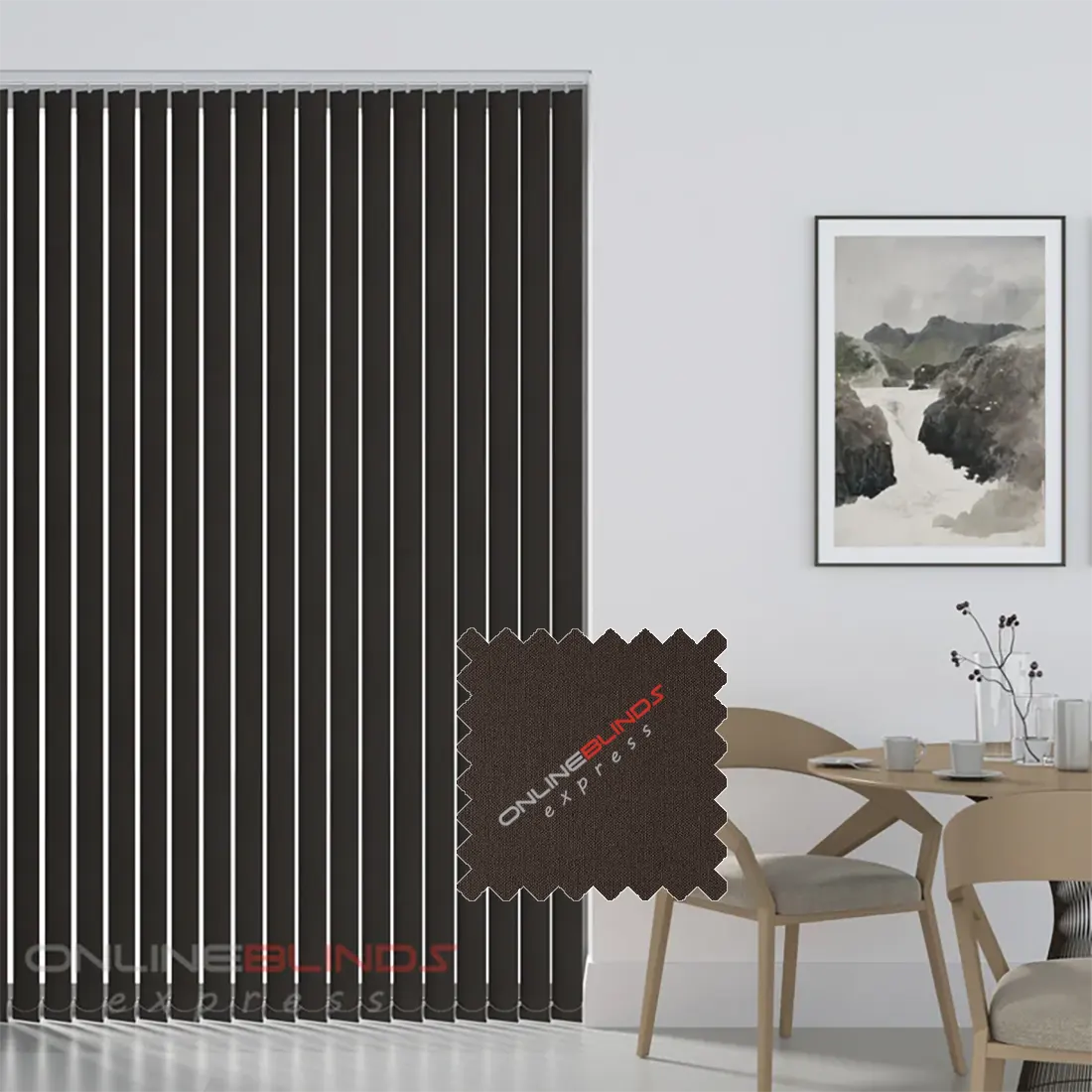 Cairo Brown - Blackout Vertical Replacement Slats - Online Blinds Express