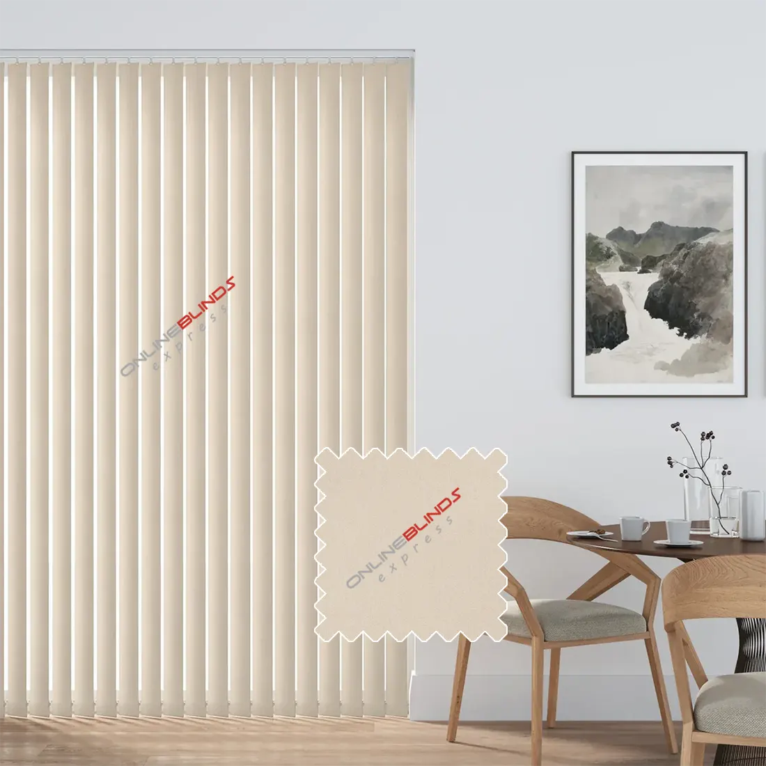 Cairo Cream - Blackout Vertical Replacement Slats - Online Blinds Express