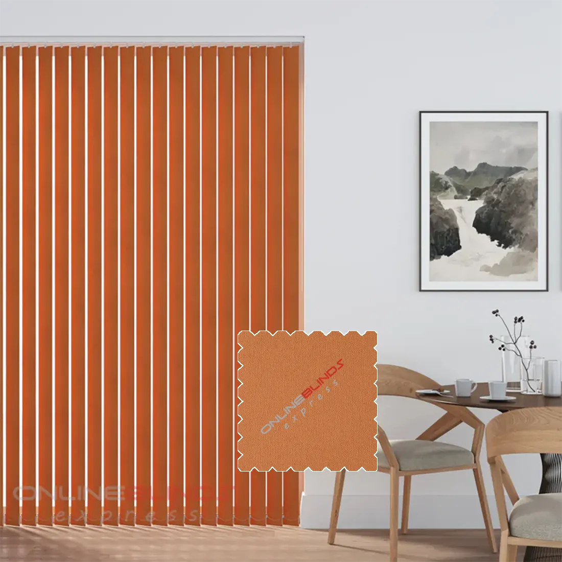 Cairo Orange - Blackout Vertical Replacement Slats - Online Blinds Express