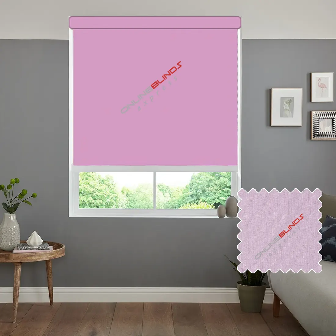 CAIRO PINK MOTORISED ROLLER BLIND - Online Blinds Express