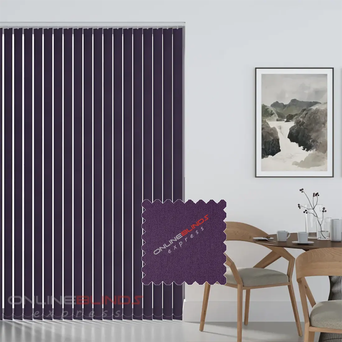 Cairo Purple - Blackout Vertical Replacement Slats - Online Blinds Express