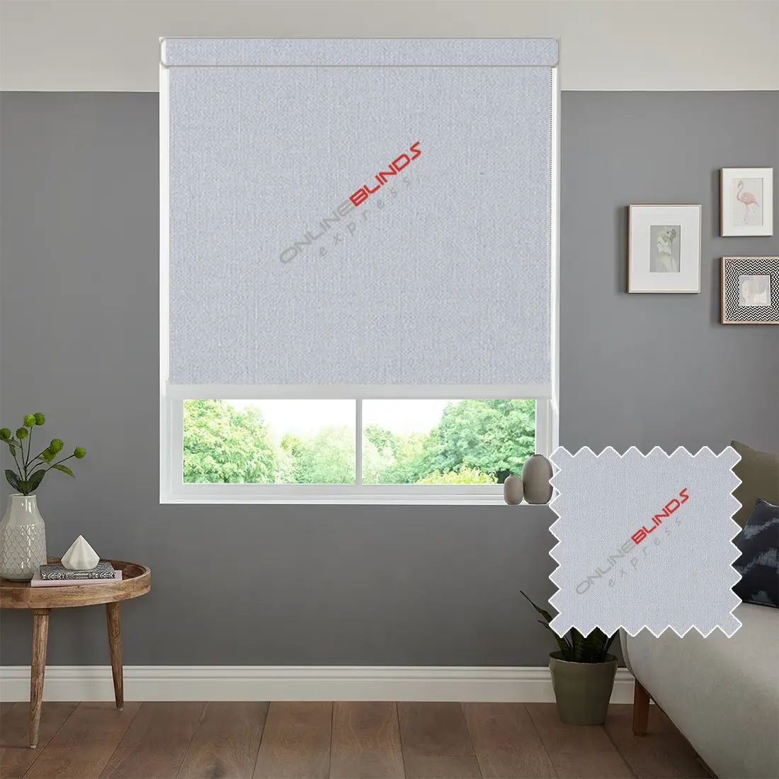 CAIRO SILVER MOTORISED ROLLER BLIND - Online Blinds Express