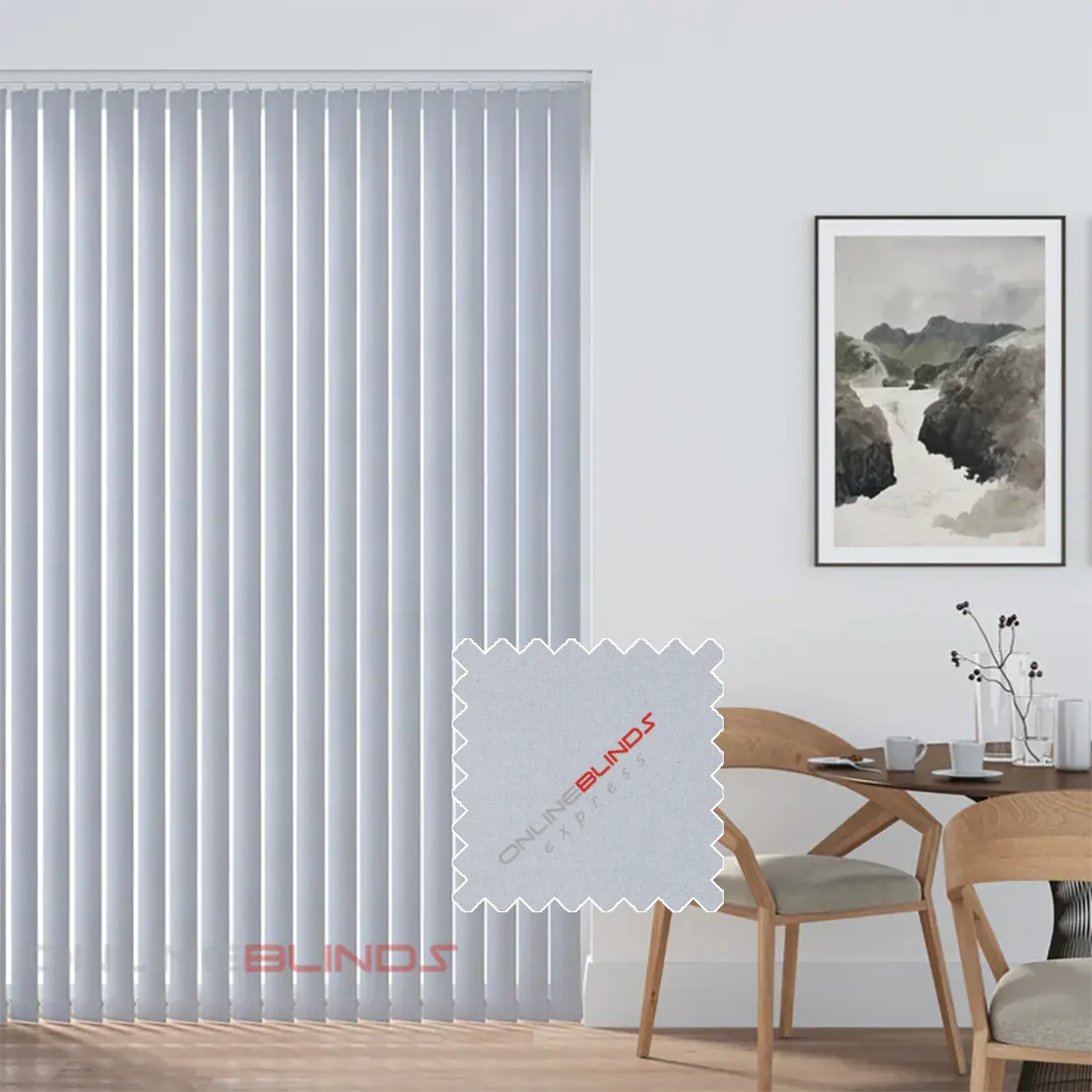 Cairo Silver - Blackout Vertical Replacement Slats - Online Blinds Express